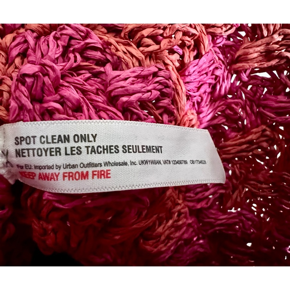 UrbanOutfitters UO fuschia and orange Bermuda bucket crossbody bag - Picture 7 of 11